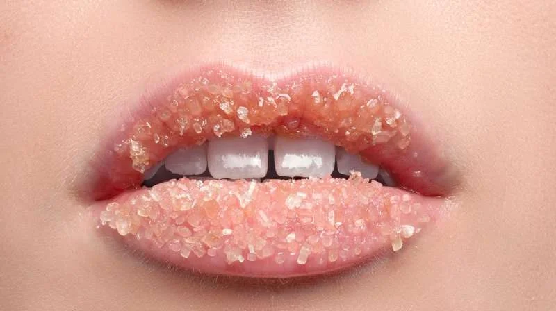 Tẩy tế bào chết môi bằng vaseline và đường