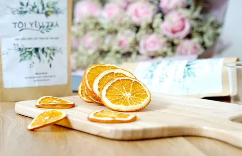 Vỏ cam khô giàu vitamin C