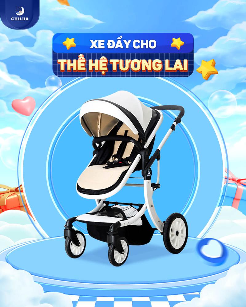 Một mẫu xe đẩy cho bé đến từ thương hiệu Chilux